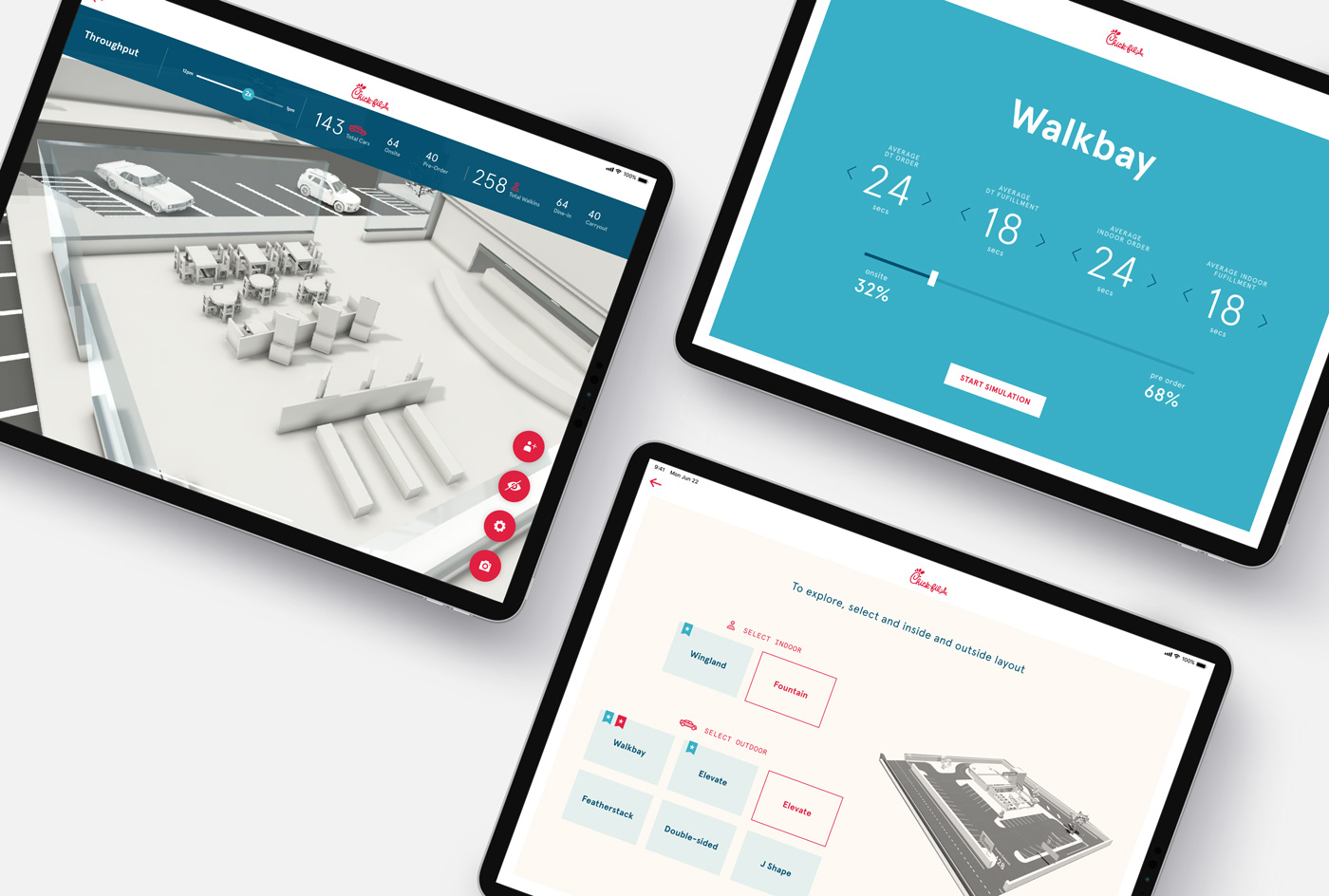 iPad simulation interface for CFA project