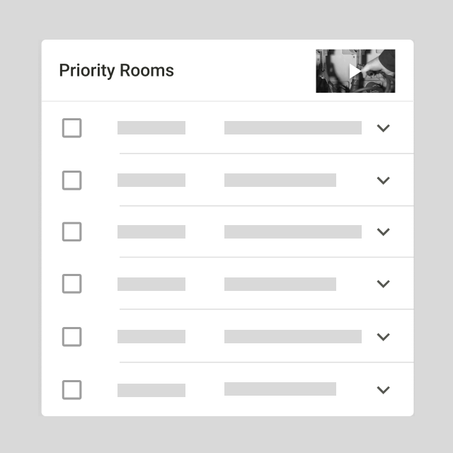 List of rooms